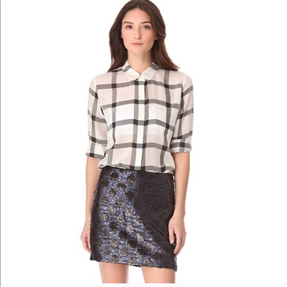 Madewell Mini Polka Dot Sequins Skirt